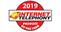 TMC Internet Telephony 2019 Product of the Year 2019 Internet telephony product of the yearのロゴ