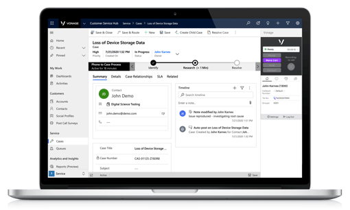 通話履歴と記録 Microsoft Dynamics 365 Service Hub