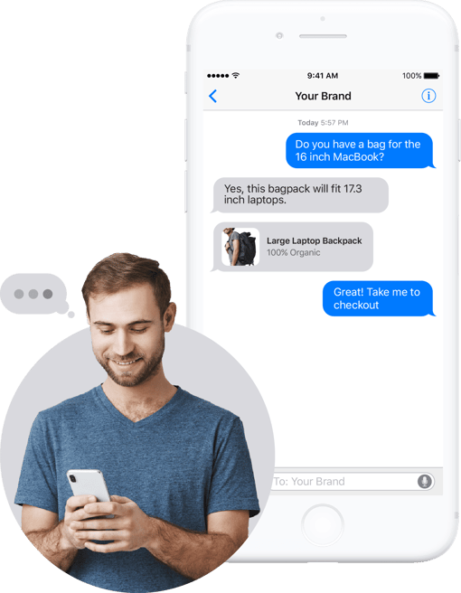 Guide shoppers iMessage conversation with shopper