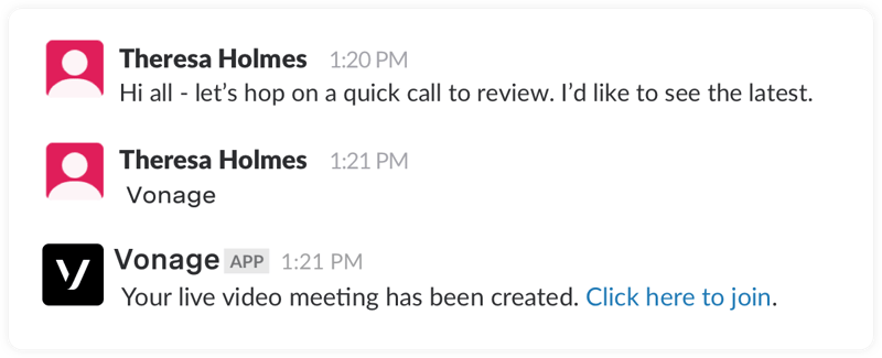 Slack Dialogue image of the a slack dialogue