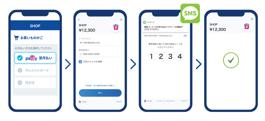 Paidyアプリが表示されたスマートフォンの画面