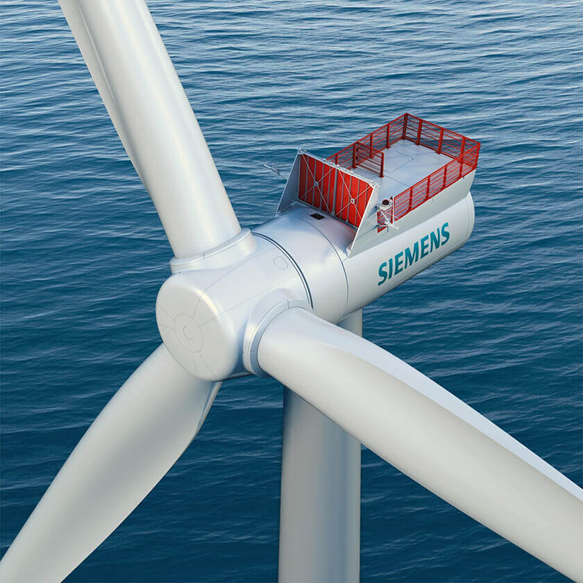 Siemens洋上風力タービンの写真 