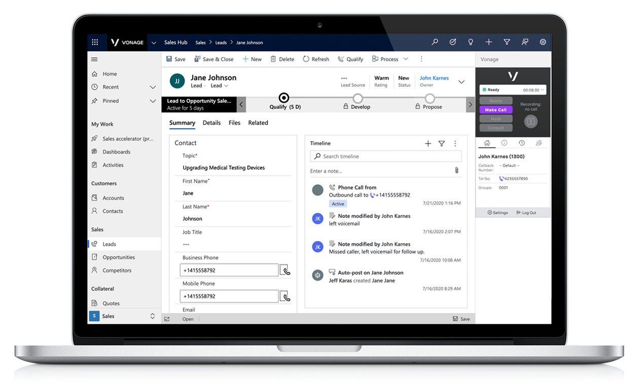顧客満足 Microsoft Dynamics 365 Sales Hub